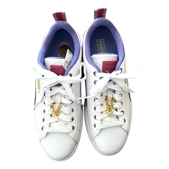 NWT Puma Womens Mayze Lace Up Platform Sneakers Shoes Size 8 Lilac-White - Picture 3 of 10